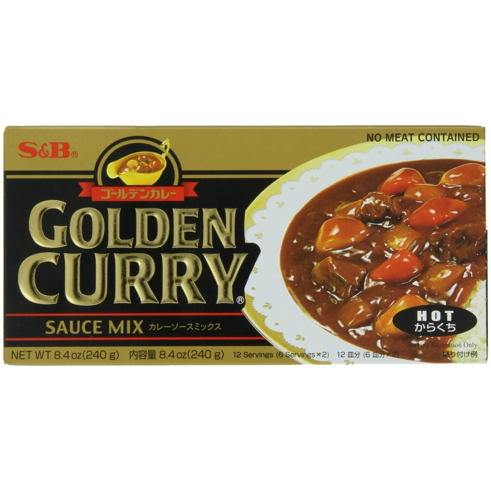 S&B Golden Curry Sauce Mix, Hot, 8.4Ounce (Pack of 5)