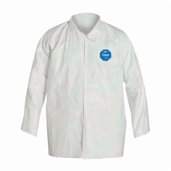 Dupont Disposable Shirt,4XL,Snap,PK50 TY303SWH4X005000