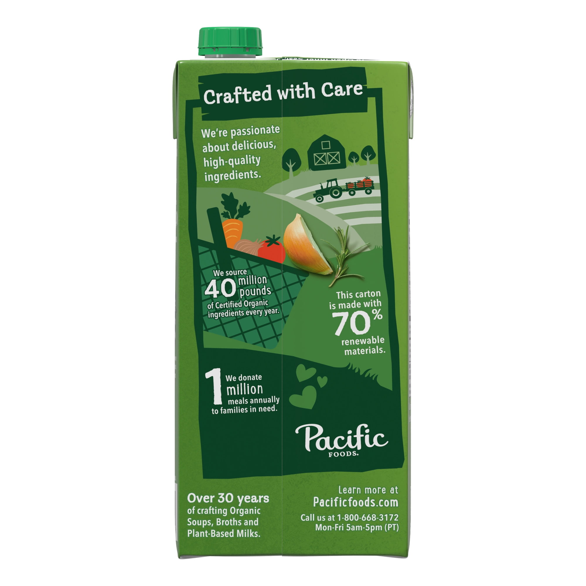 (4 pack) Pacific Foods Low Sodium Organic Free Range Chicken Broth, 32 oz Carton