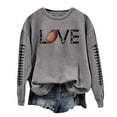 thumbnail image 1 of WEAIXIMIUNG Mama Chandails pour Femmes Brodés Femmes Col Rond Décontracté Chandails Légers Manches Longues Imprimé Graphique Poulet Chandail Chandails Haut Blouse, 1 of 4