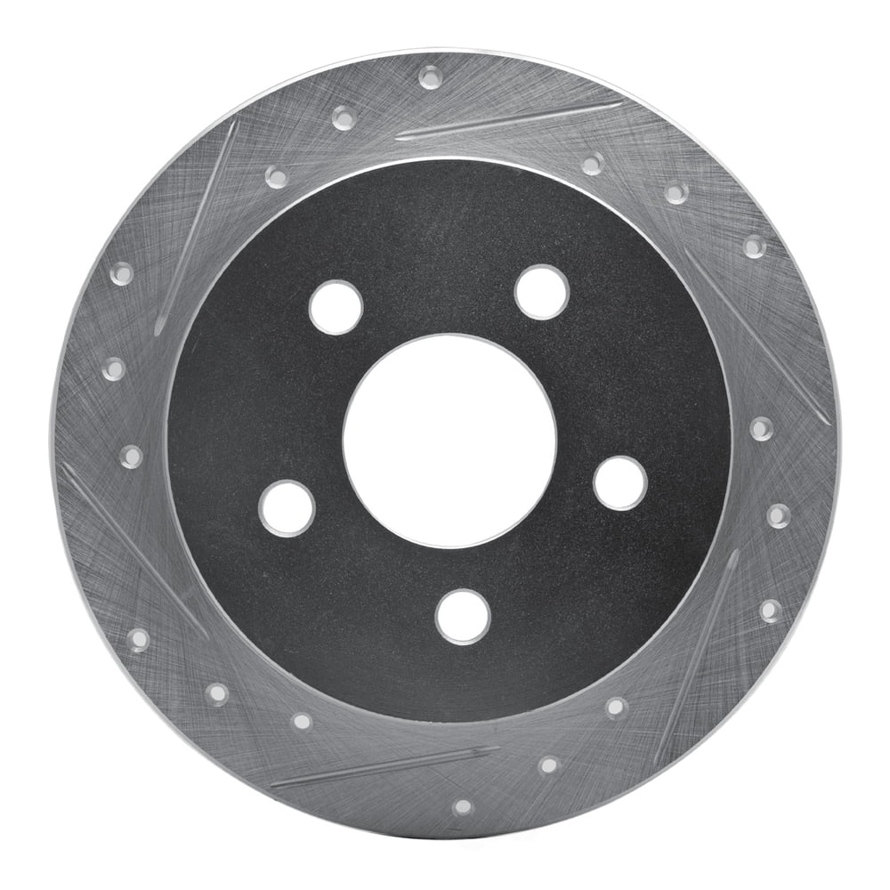 Dynamic Friction Company 631-52012L DFC Brake Rotor - Drilled And Slotted - Silver