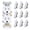 White, variant on ELEGRP Tamper-Resistant Duplex Receptacle, 15A 125V 2-Pole 3-Wire Grounding Standard Electrical Wall Outlet, 5-15R, Self-Grounding, Residential Grade, w/Wall Plate, UL Listed (White, 10 Pack)