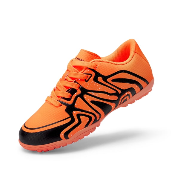 Dream Pairs Boys Girls Lace Up Indoor Turf Soccer Cleats Athletic Youth Futsal Football Shoes for Little Big Kid
