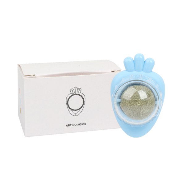 Jouet Molaire de Nettoyage des Dents Résistant à la Menthe pour Chat, Boule d'Herbe à Chat Naturelle en Forme de Carotte, Accessoires pour Chat