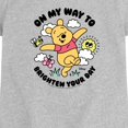 thumbnail image 2 of Winnie the Pooh - On My Way to Brighten Your Day - Toddler Girls Fitted Short Sleeve T-Shirt, 2 of 4