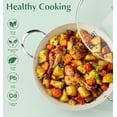 thumbnail image 4 of Koch Systeme CS 6QT Non-Stick Deep Frying Pan with Lid, Saute Pan with Aluminum Ceramic Coating, Dishwasher and Oven Safe, Green, 4 of 10