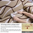 thumbnail image 5 of REGALWOVEN Stretch Spandex Sofa Cover 3 Seat Line Print Couch Slipcover Brown, 5 of 8