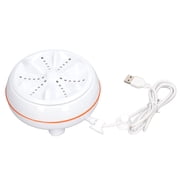 Suodoka 27W Mini Ultrasonic Portable Washer, USB Powered Turbine Wash Machine for Home Travel, 50 Sec Reverse Clean, 30 Mins Auto Power Off, White (4.9x2.7in / 12.5x6.8cm)