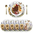 thumbnail image 5 of Ryvnso Cat on Lavender Flowers Round Plate Mats Dining Table Placemat Set of 4 for Holiday Decoration, 5 of 7