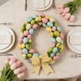 thumbnail image 4 of FAMTKT Easter Wreath, Easter Egg Wreath, Spring Wreath with Eggs Berries Leaves for Front Door Porch Home Outdoor Easter Decorations, 4 of 6