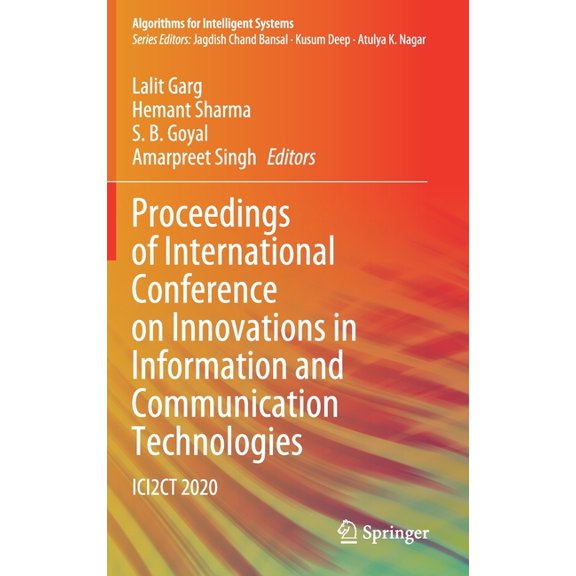 Algorithms for Intelligent Systems Proceedings of International Conference on Innovations in Information and Communication Technologies: Ici2ct 2020, (Hardcover)