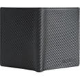 thumbnail image 4 of Slim RFID Blocking Leather Passport Holder Travel Bifold Wallet For Men (Carbon Black), 4 of 6