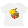 thumbnail image 3 of Inktastic Thanksgiving Turkey, Turkey With Sunflower Boys or Girls Baby T-Shirt, 3 of 5