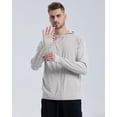 thumbnail image 3 of Locachy Veste à Capuche Légère pour Hommes UPF 50+ Protection Solaire Extérieure à Fermeture Éclair Complète Manches Longues pour la Pêche Randonnée Performance, 3 of 8
