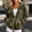Army Green, variant on Dpytoraw Women's Velvet Zip Hoodie, Fleece Lined Jacket for Fall Winter Green L