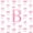 White Pink B, variant on Manfei Pink Polka Dots Bed Sheets For Kids,Cartoon Letter O Monogram King Sheets For Girls,4 Pieces