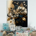thumbnail image 2 of Designart Blue And Gold Daisy Bunch II Canvas Wall Art, 2 of 5