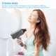 thumbnail image 3 of Secador De Pelo Eléctrico De 2000 W Secador De Pelo De Aire De Potencia Fuerte De Bajo Ruido Para El Hogar Gris Portátil Con 6 Velocidades De Viento Y Temperatura Para Salón De Secado De Cabello Monstrate HA014668-00, 3 of 7