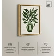 thumbnail image 2 of Green Vase II Minimalistic Botanical Art Prints Canvas Wall Art by Art Remedy, Gold Floater Frame, 20"x30", 2 of 7