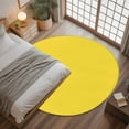 thumbnail image 3 of Lemon Yellow Round Rugs 3ft, Farmhouse Solid Yellow Color Modern Art Non Slip Washable Rug Runner, Low Pile Indoor Floor Carpet Mat Bathroom Rugs for Living Room, Bedroom, Kids Room, 3 of 9