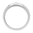 thumbnail image 2 of Mens 9ct White Gold Jewelco London 0.33ct Diamond Domed Band Trilogy Ring 7mm, 2 of 5