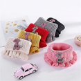 thumbnail image 4 of Bufandas de invierno rojas para niños de 0 a 3 años, bufandas para niños, regalos para niños, bufanda de punto de dibujos animados para bebé, chal, cuello falso, calentador de cuello., 4 of 5