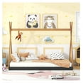 YuraZH Wood Teepee Bed Full Size Floor Beds for Kids, Montessori House