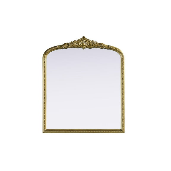 Elegant Decor Naomi Vintage Resin Mirror 30x36 in Antique Brass