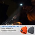 thumbnail image 3 of Morttic 2Pcs Unisex Knit Beanie Hat with Headlamp Button Battery Knit Hat With Light LED Knit Hat Winter LED Hat Light, 3 of 5