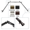 thumbnail image 2 of InStyleDesign  13/16" Bay Window Curtain Rod - 20-36 inches, 38-72 inches Black Black Finish, 2 of 5