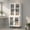 White, variant on Demi Bonn 70.5" Tall Pantry Cabinet,4 Transparent Doors 5 Adjustable Shelves,Anti-Slip Pads,Black