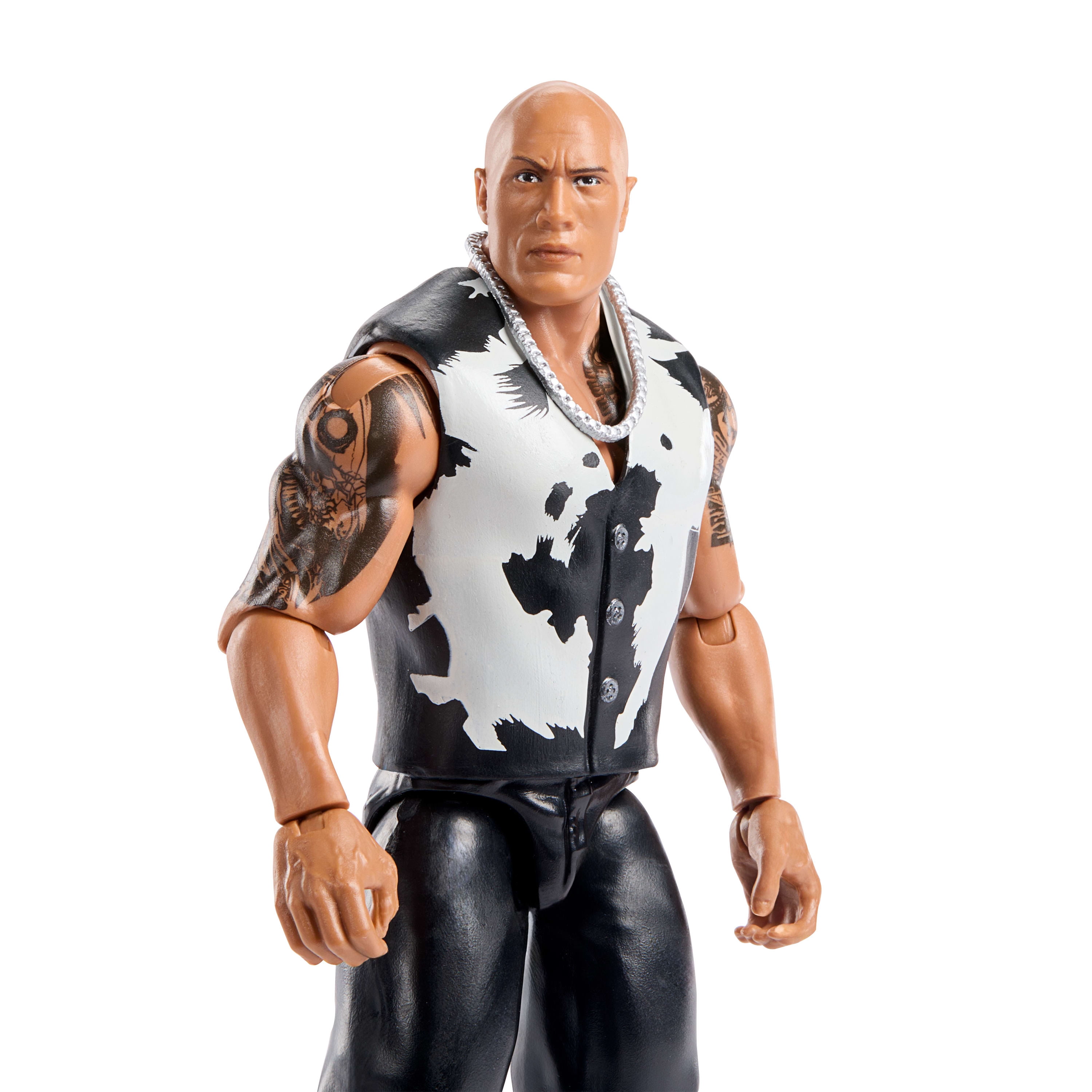WWE The Rock Action Figure, Main Event Series #156, 6-inch Collectible with Articulation