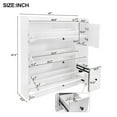 thumbnail image 7 of Triple Tree Versatile Shoe Cabinet with 3 Flip Drawers, Wooden White, 111 lb, 7 of 7