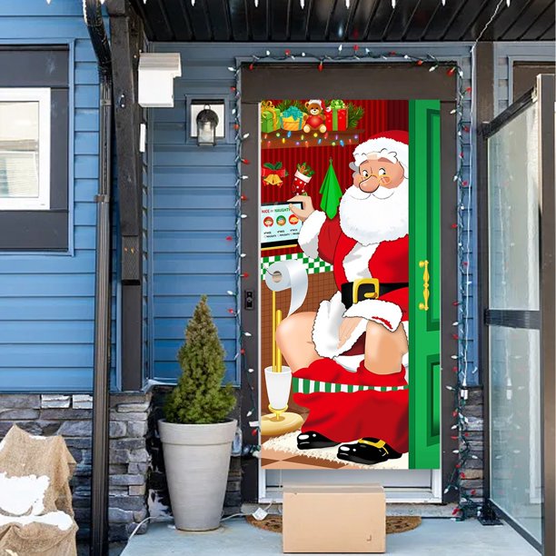 Mejora tu Navidad con esta festiva cortina para puertas navideñas A para tu hogar en estas fiestas con una entretenida cortina para puertas navideñas.