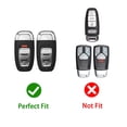 thumbnail image 2 of Key Cover Case, Zinc Alloy Metal Smart Key Fob Case Protector Shell Compatible with Audi R8 Q5 Q7 S3 S4 S5 S6 S7 S8 SQ5 RS5 RS7 A4 A5 A6 A7 A8, 2 of 9