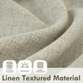 thumbnail image 4 of DriftAway Double Layer Linen Blackout Tie Up Curtains Thermal Insulated Fully Lined Balloon Roman Shade Bathroom Window Adjustable Rod Pocket for Small Window 25 Inch by 47 Inch Light Khaki Linen, 4 of 5