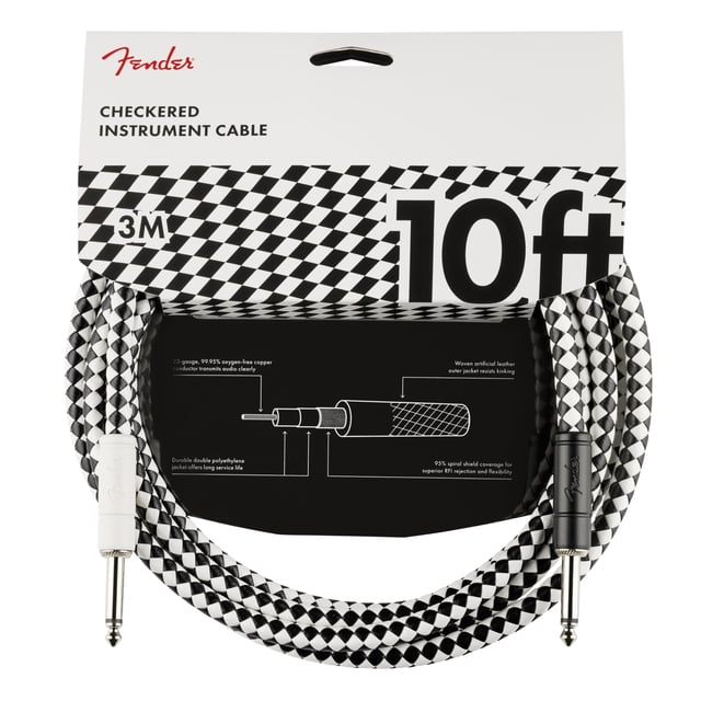 Cable de instrumentos Fender Professional Series 3m Checkerboard