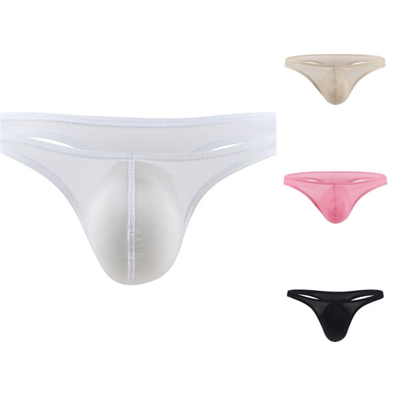 TIANZEN Mens Thong Underwear G String Enhancing Pouch T Back Bikini Briefs Male Underwear