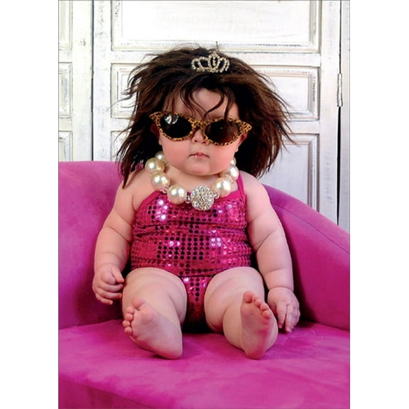 RSVP Baby Glam Princess Funny / Humorous Feminine Birthday Card for Her : Woman : Women