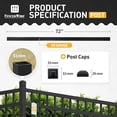thumbnail image 3 of Fencer Wire Heavy Duty 6FT Outdoor Patio Steel Fencing Border Post, 16 Gauge Anti-Rust Metal Fence Post, 2” Diameter Decorative Garden Fence Post, 3 of 8