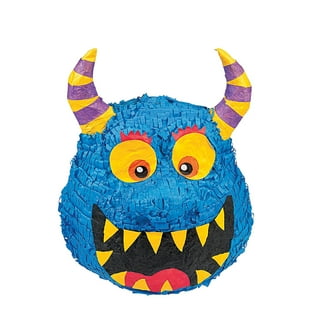 Nislai Monster Pinata Set | Pinata Anniversaire Garcon | fête des Monstres  | Cadeau d'anniversaire | Jeu de piñata | pinjata INCL. bâton et Masque 