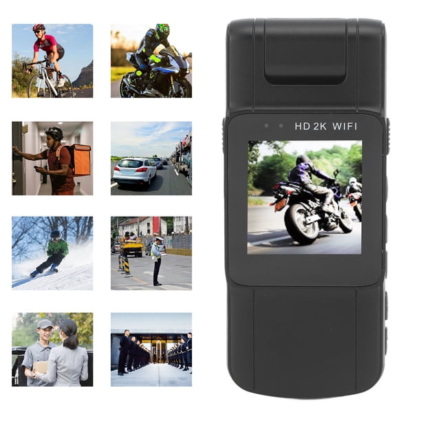 Pequeña Cámara de Video Portátil, 2k Ultra Hd Mini Clip Camera Wifi Conexión 1.54in Pantalla de Visualización A TODO Color para la Aplicacia de la Ley
