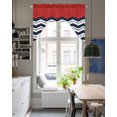 thumbnail image 5 of Swag Curtain Valances Red Navy Blue Waves Swag Valances for Kitchen Windows Chevron Stripe Window Treatment Curtains Drapes for Kitchen Bedroom Living Room Bathroom Over Sink 56"x36", 5 of 6