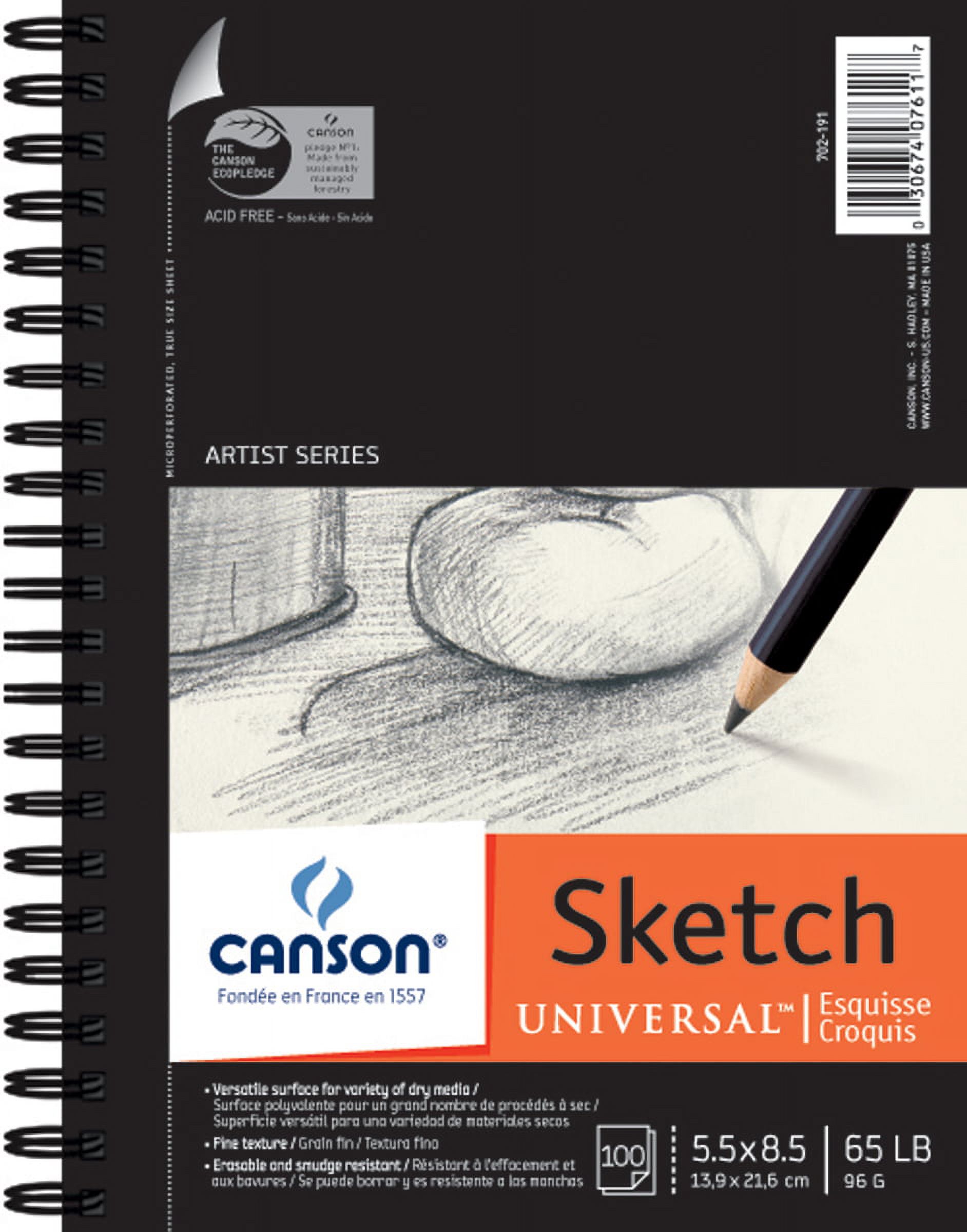Canson Universal Sketch Paper Pad 5.5 x 8.5 ": 100 Sheets - image 2 of 2