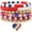Style8-flag bracelet, variant on Heishi Bracelets for Women Clay Beaded Stretch Bracelets Stackable Crystal Stone Beaded, Style L8902