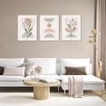 thumbnail image 3 of Boho Wall Art Prints Set of 3, Mid-Century Modern Prints, Framed Canvas Wall Art Abstract Geometric Line Botanical Artwork Paintings, Minimalist Boho Wall Decor for Living Room, Bedroom, Office, 3 of 6
