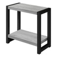thumbnail image 3 of Monarch Specialties Accent Table, Side, End, Narrow, Small, 2 Tier, Living Room, Bedroom, Metal, Laminate, Grey, Black, Contemporary, Modern, 3 of 4
