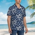 thumbnail image 6 of Uemuo Dragon Printed Regular Fit Short Sleeve Casual Hawaiian Shirt for Men,Aloha shirt,Tropical shirt,Floral print shirt,Vacation Beach shirt-Large, 6 of 9