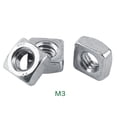 thumbnail image 2 of 304 Stainless Steel Square Nuts, Metric Thread Fastener Supply, for Various Applications, 2 of 7