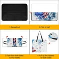 thumbnail image 4 of American Flag Wave Patriotic Art Outdoor Picnic Blanket, Foldable Waterproof Beach Mat, Portable Beach Blanket for Beach Camping, Hiking, Family Concerts, 4 of 8